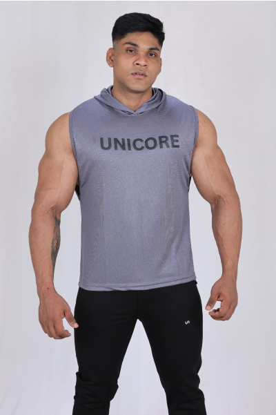 Titan Grey Sleeveless Hoodie