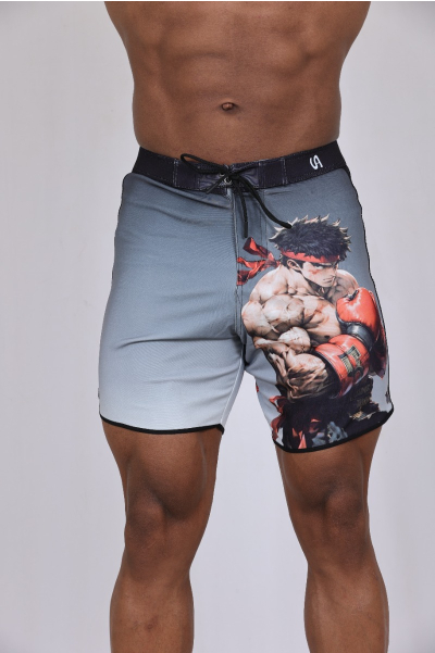 Ashen Crimson Apex Board Shorts