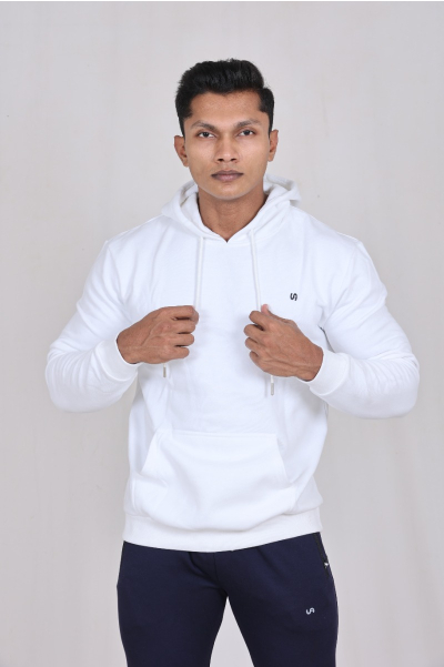 Frost White Athletic Hoodie