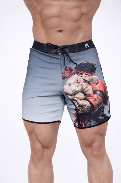 Ashen Crimson Apex Board Shorts