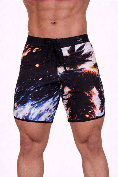 Blazing Goku Performance Board Shorts