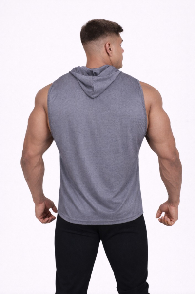 Titan Grey Sleeveless Hoodie