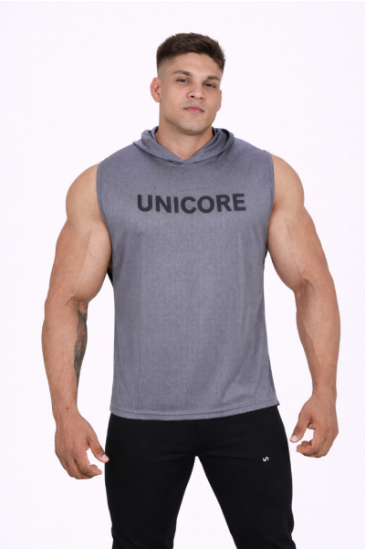 Titan Grey Sleeveless Hoodie