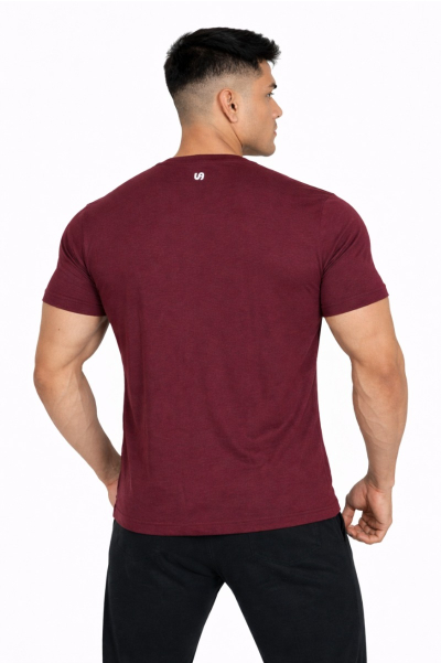 Maroon Maverick Round Neck Tee