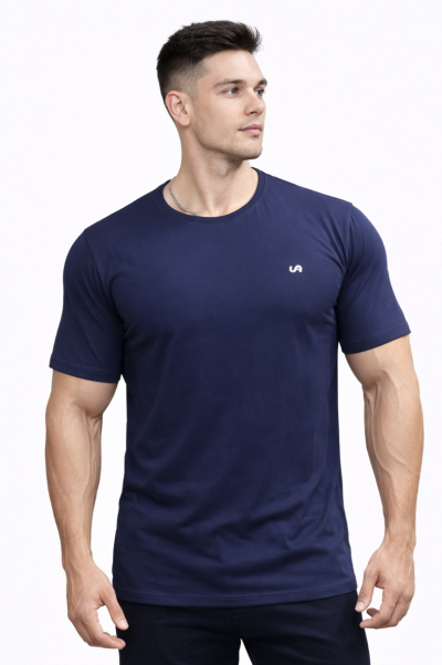 New Round Neck Tee Navi Blue