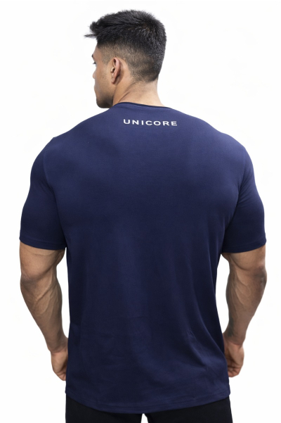 New Round Neck Tee Navi Blue