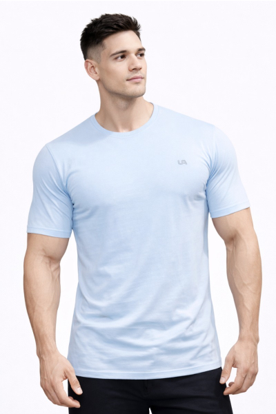 New Round Neck Tee Sky Blue