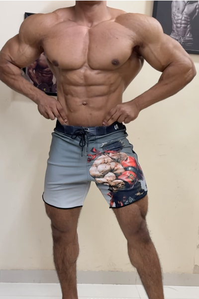 Ashen Crimson Apex Board Shorts